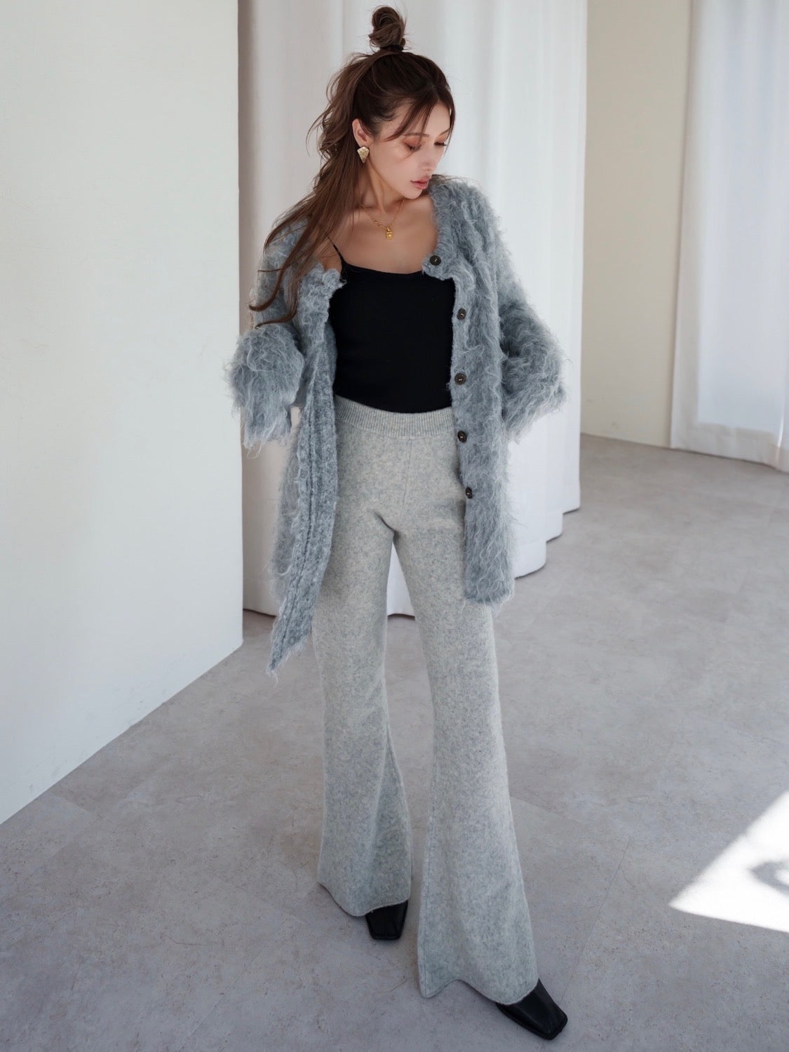 Wool Fur Cardigan