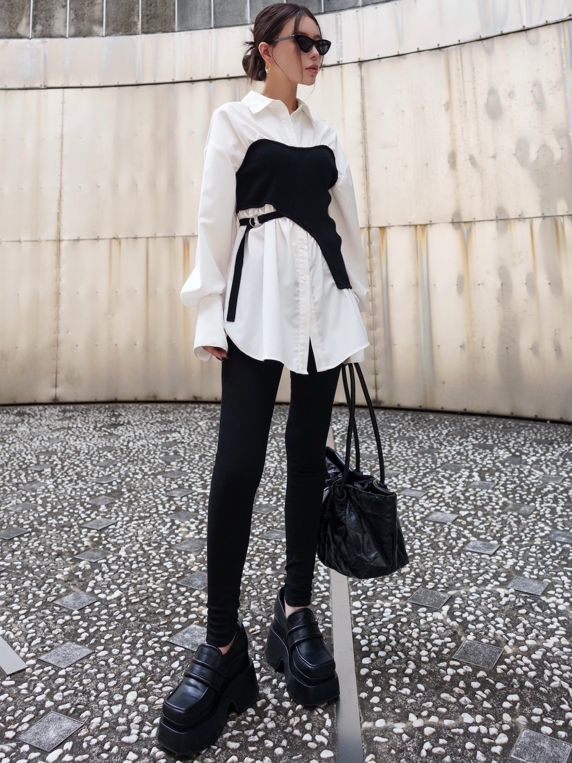 ドッキング KNITビスチェ シャツ