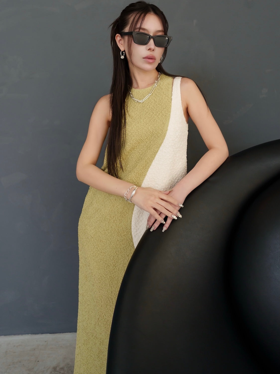 Wave バイカラー ワンピース