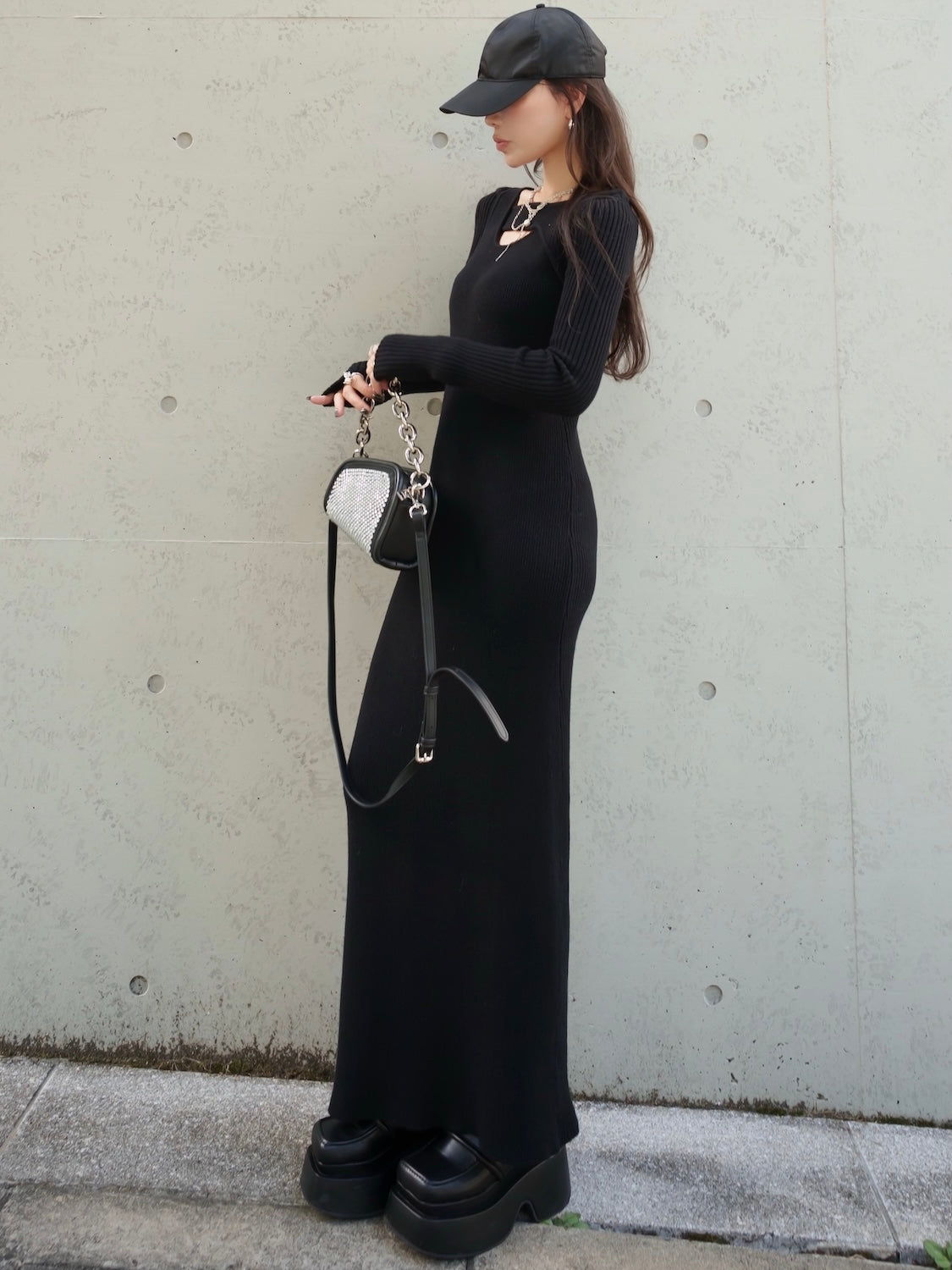 レイヤーライク Rib KNIT ワンピース