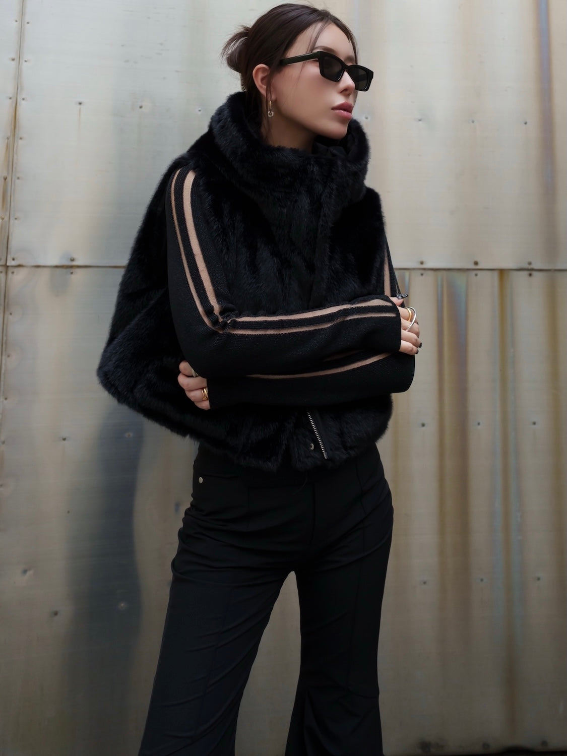 2Way リバーシブル ショート Fur ベスト