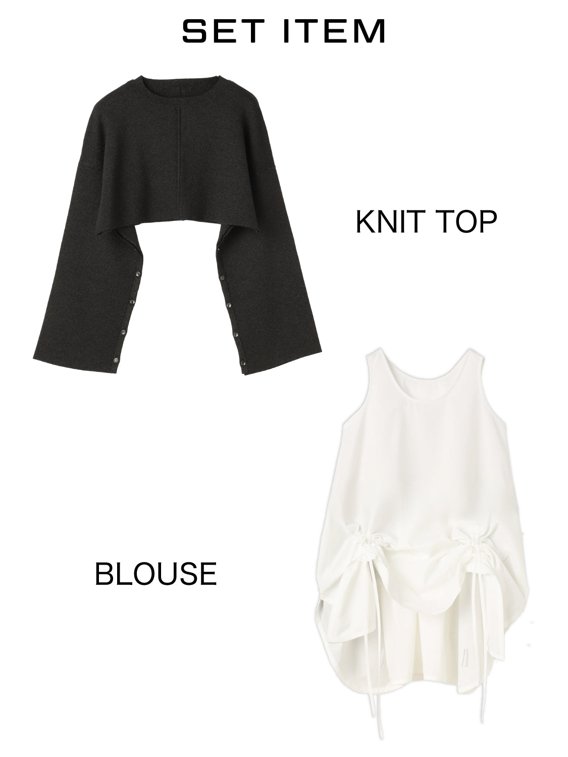 レイヤード KNIT & ブラウス セット