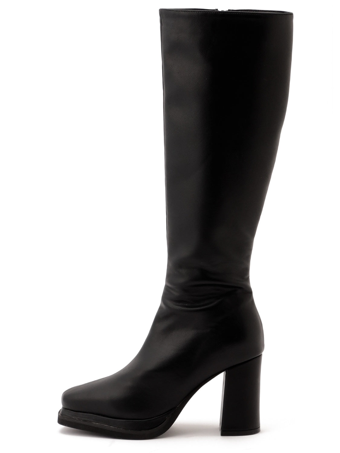 Eco Leather Double Piece Long Boots
