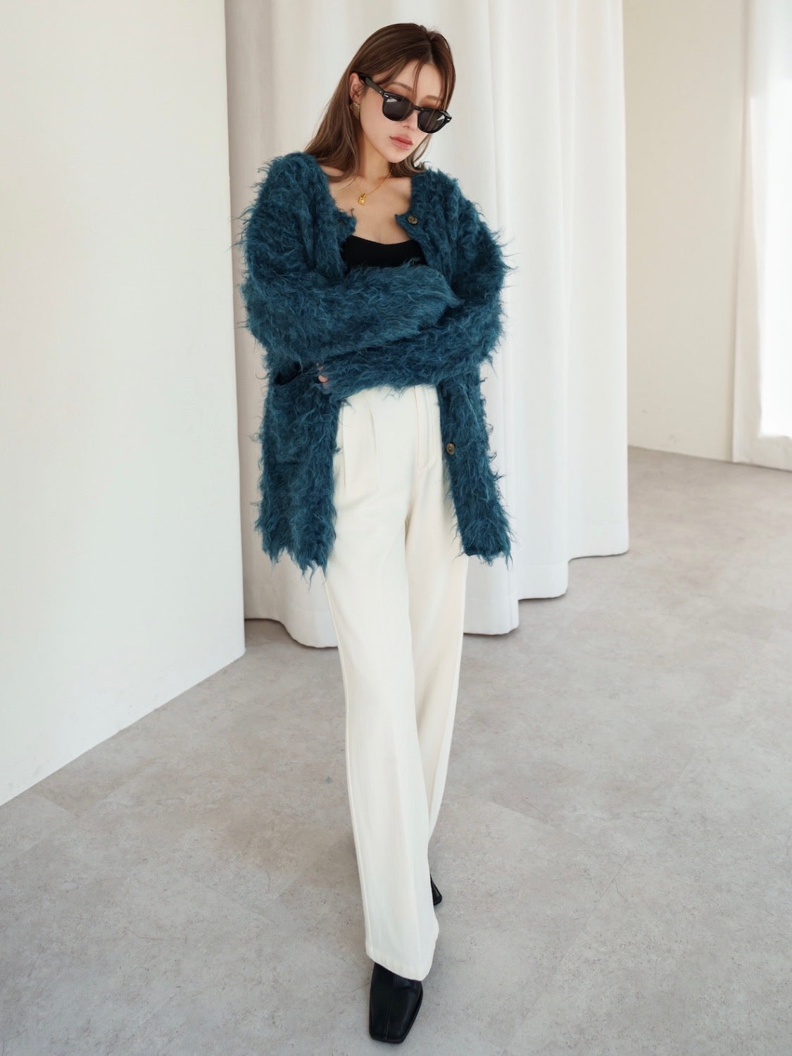 Wool Fur Cardigan