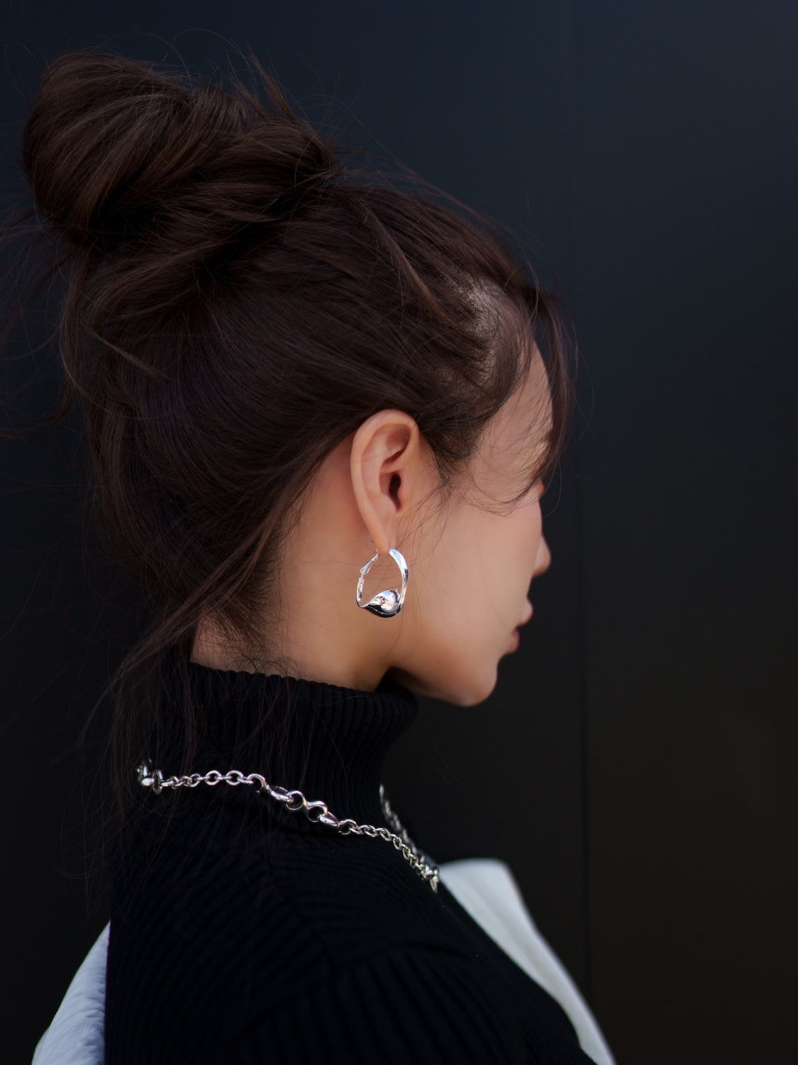 ウェーブ Hoop ピアス