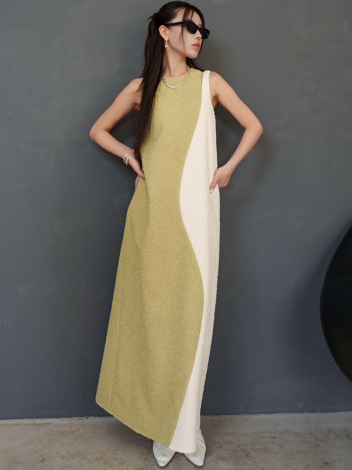 Wave バイカラー ワンピース