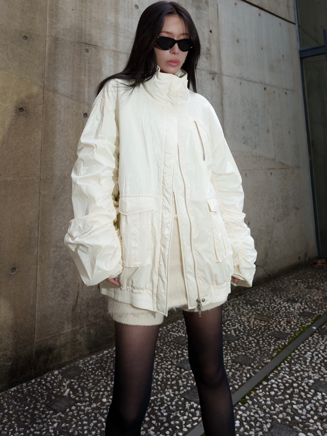 ショートパンツ レイヤード KNIT スカート