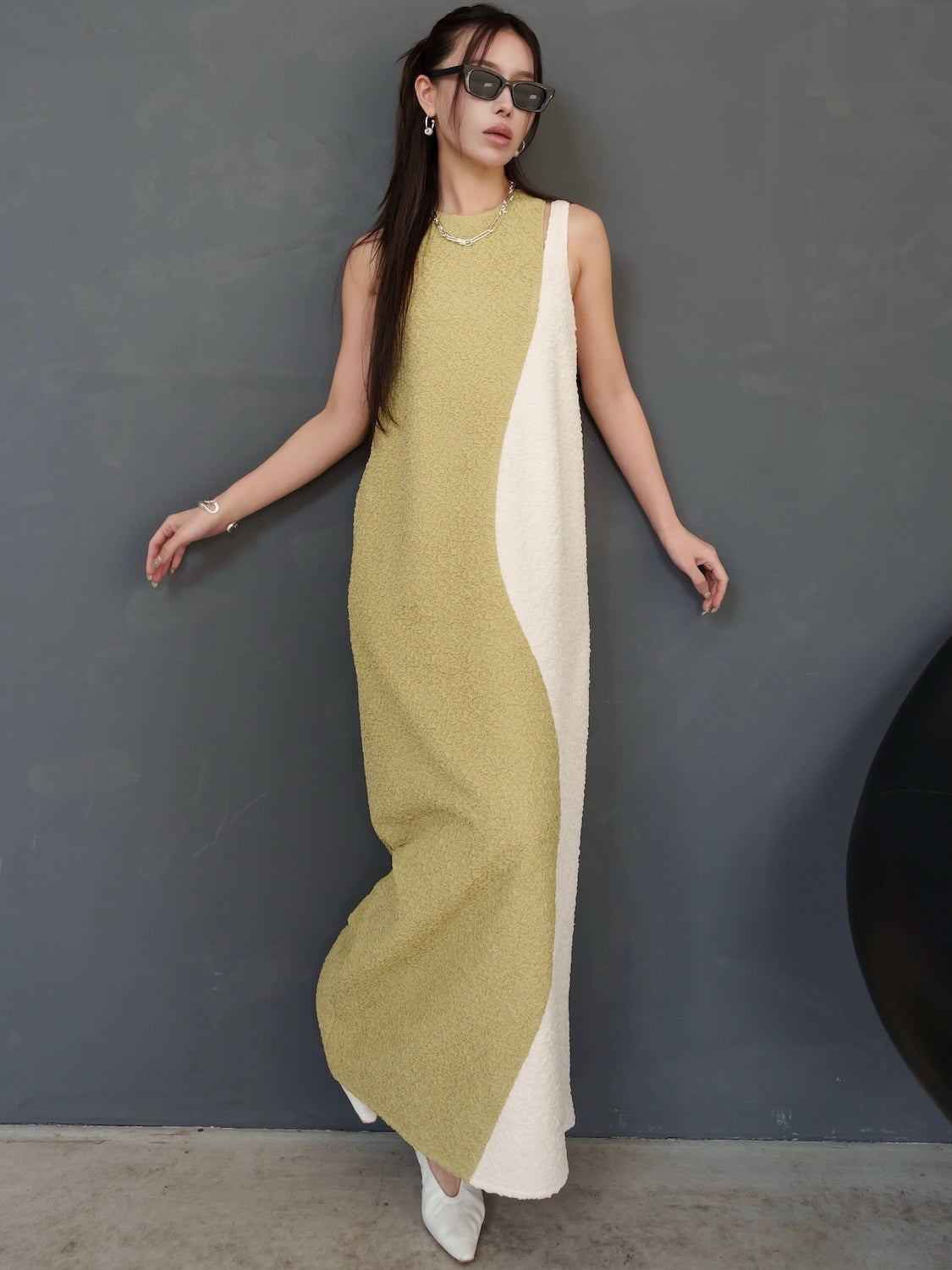 Wave バイカラー ワンピース