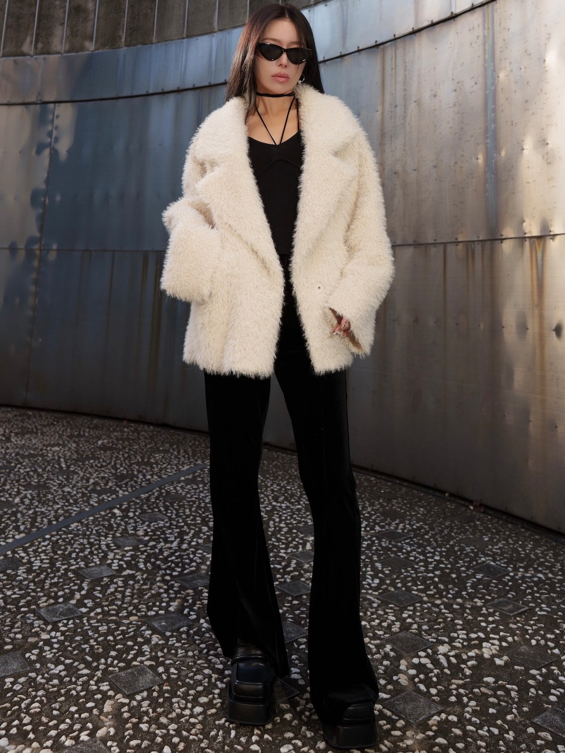 Suede ボンディング Fur コート