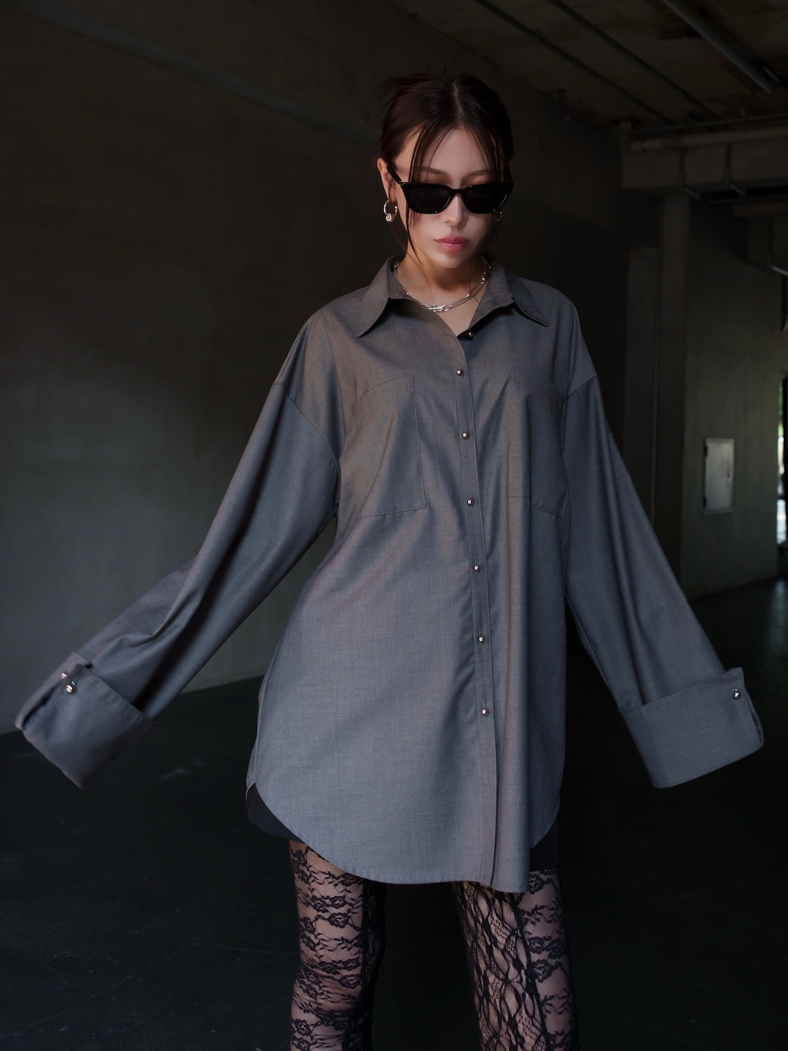 カフスボタン オーバー SHIRT