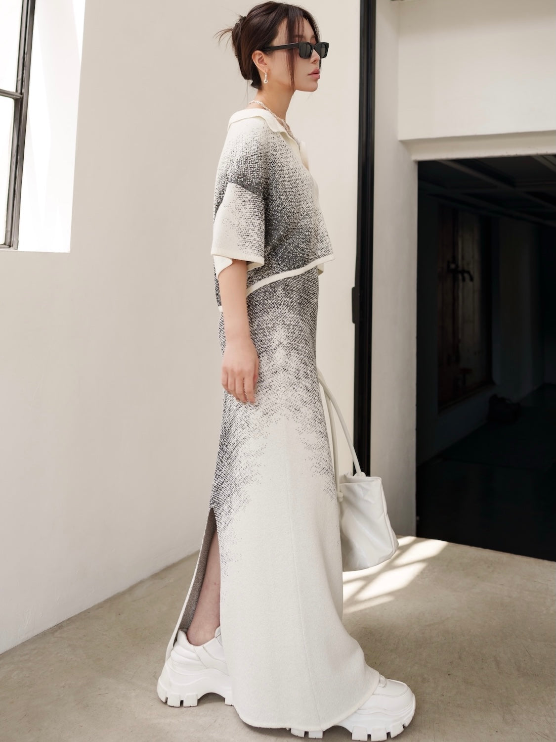 グラデーション ラメ KNIT スキッパー Set-up