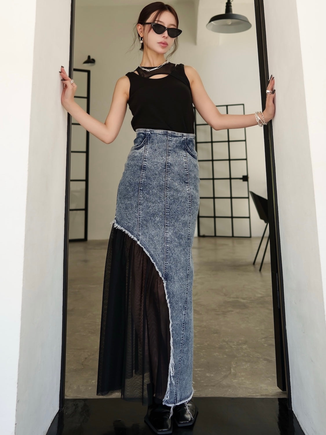 MODEL:159cm<br>着用サイズ:0