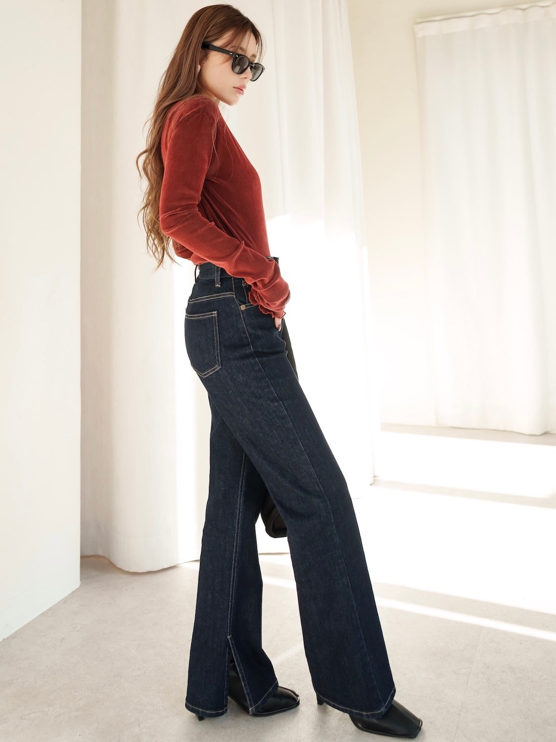 Wide Denim Pants