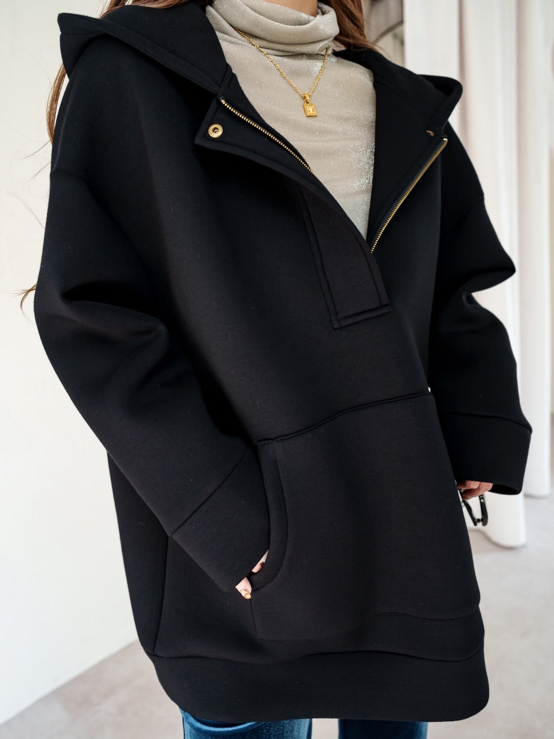 ボンディング Zip フーディー