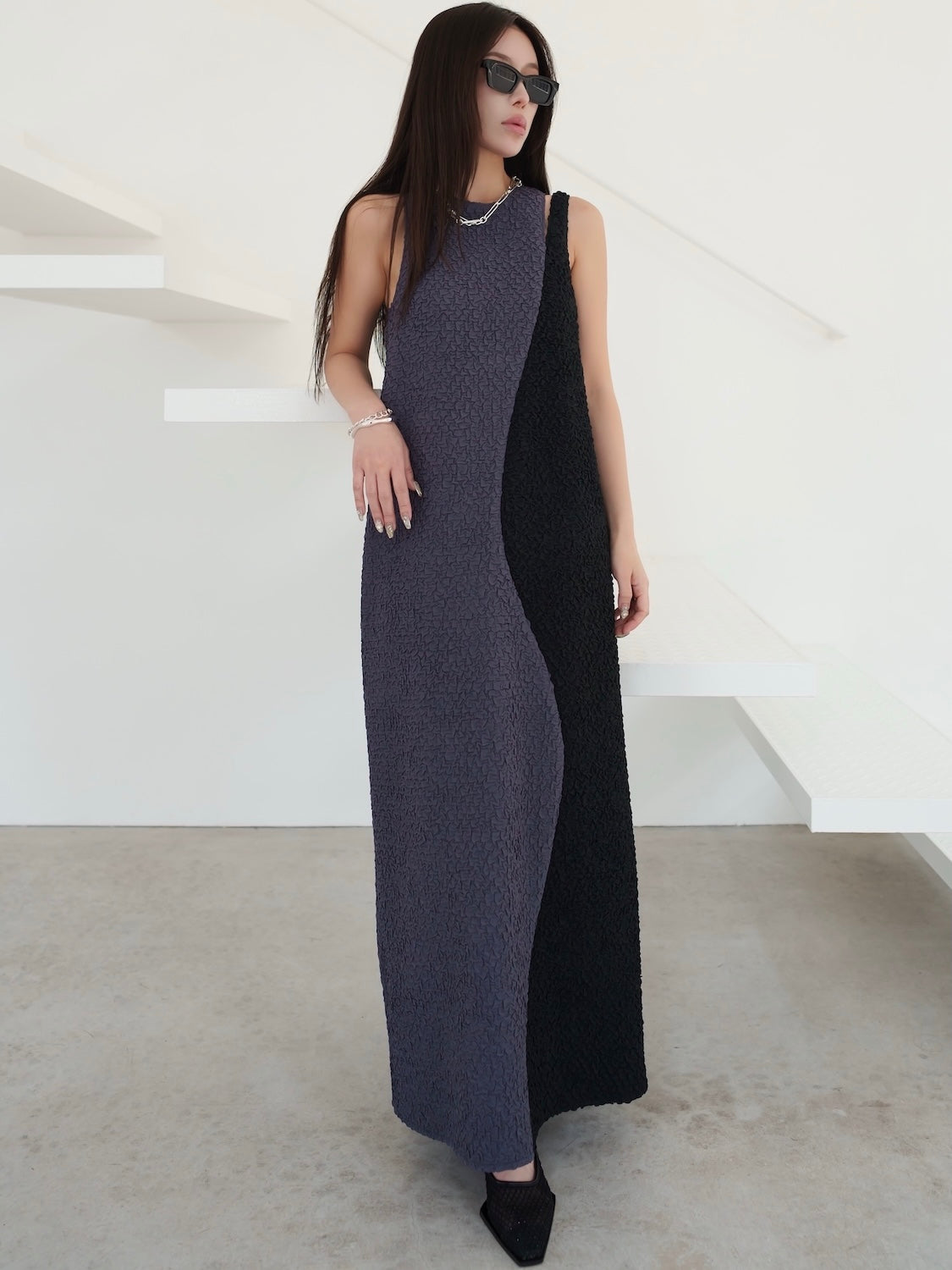 Wave バイカラー ワンピース