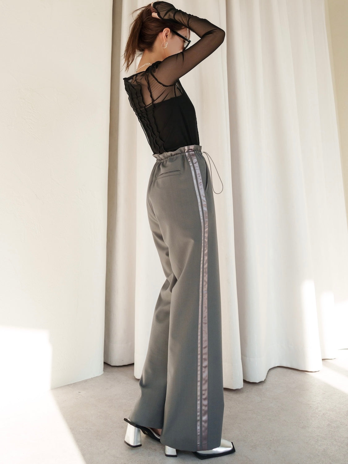 Waist Draw Line Pants