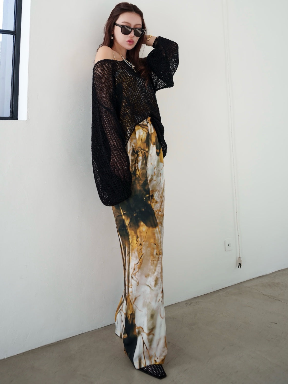Aqua Flos Design Wide Pants