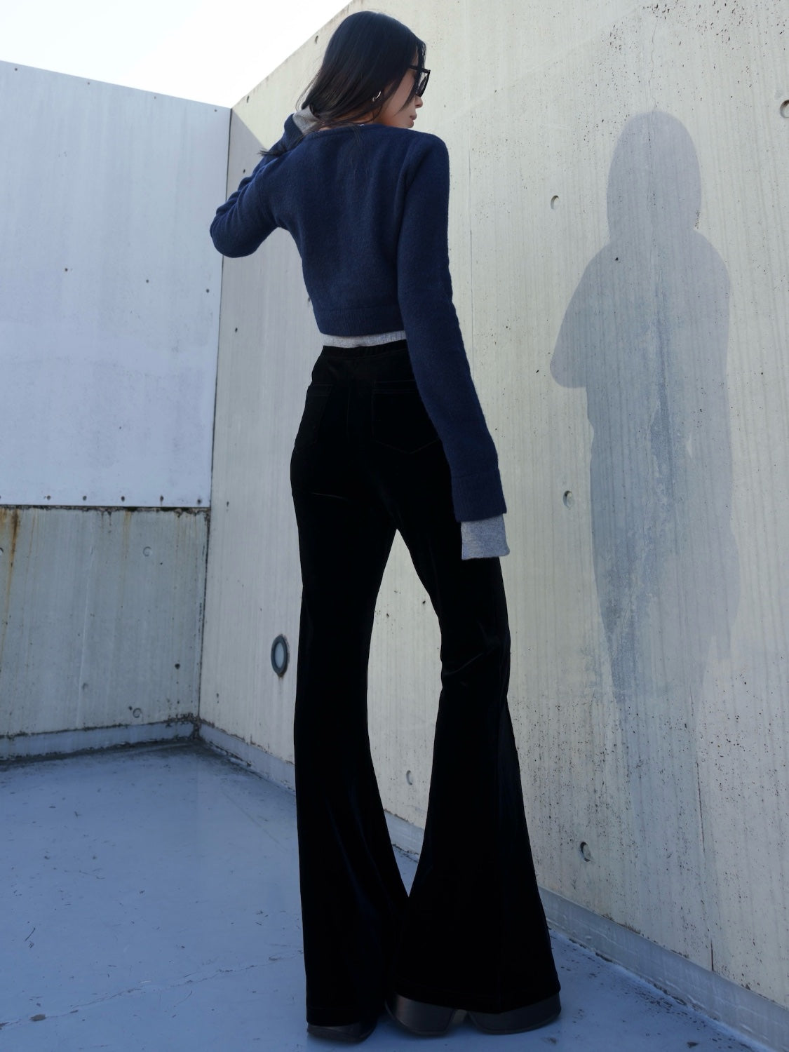 レイヤーライク Crew Neck KNIT カーディガン