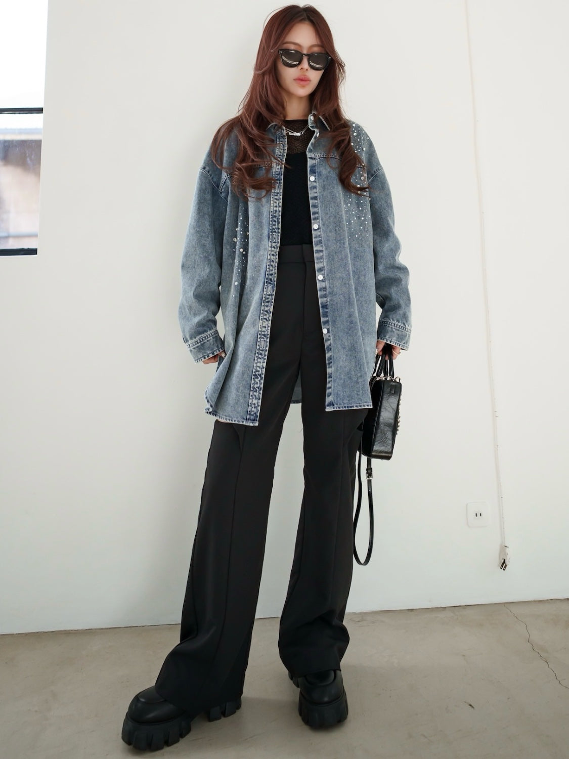 Gradient tone DENIM shirt