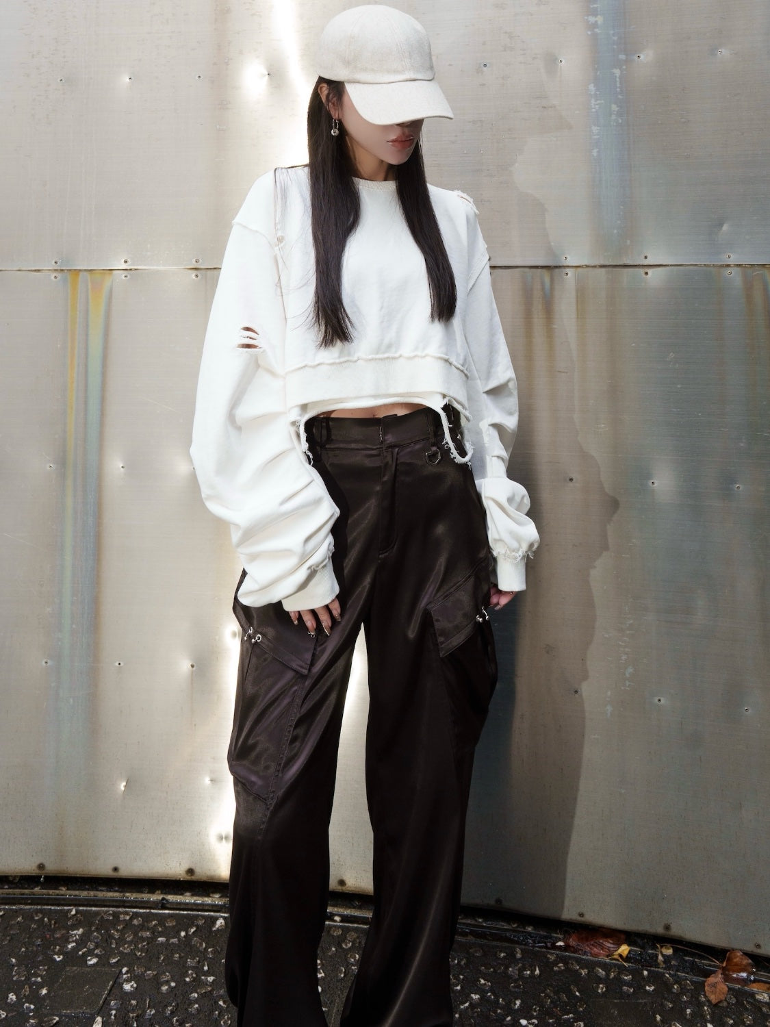 ピグメント Short ダメージ プルオーバー