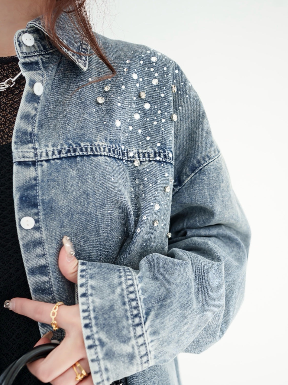 Gradient tone DENIM shirt