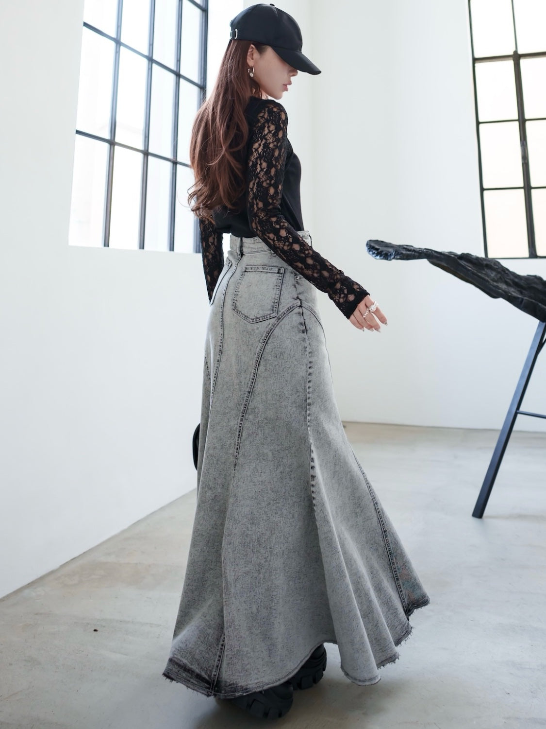 Switch Lace Stretch Long Sleeve