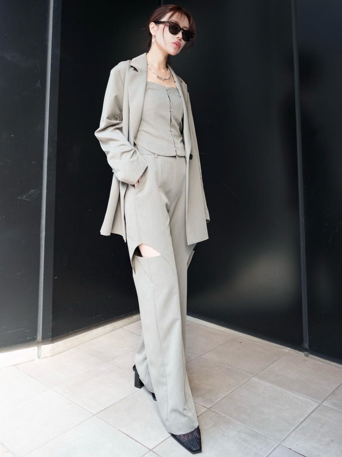Oversized double-breasted jacket