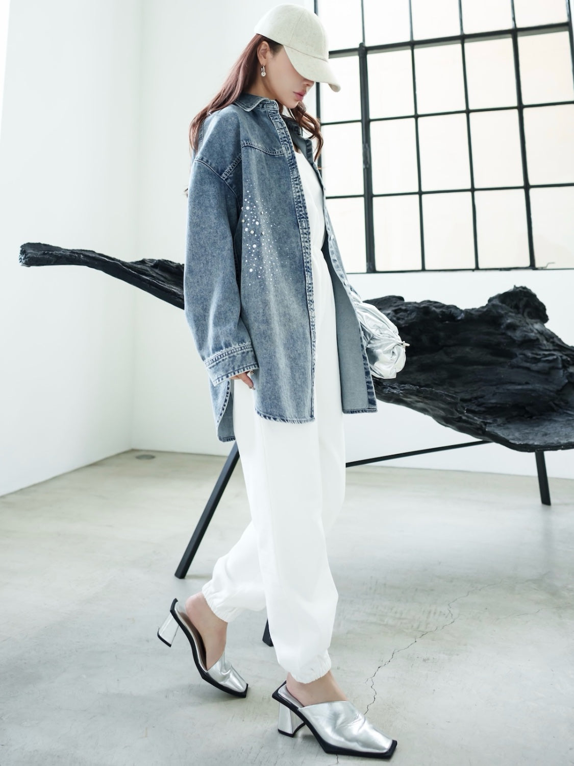 Gradient tone DENIM shirt