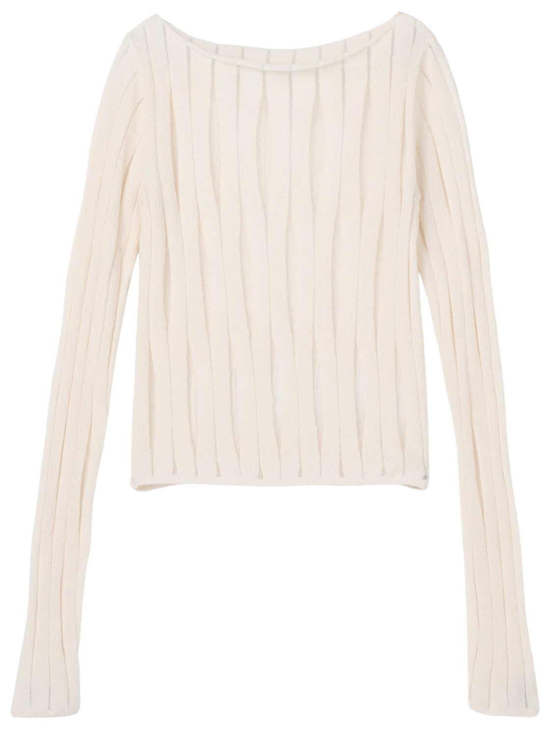 NUANCE ウェーブ シアーKNIT トップス