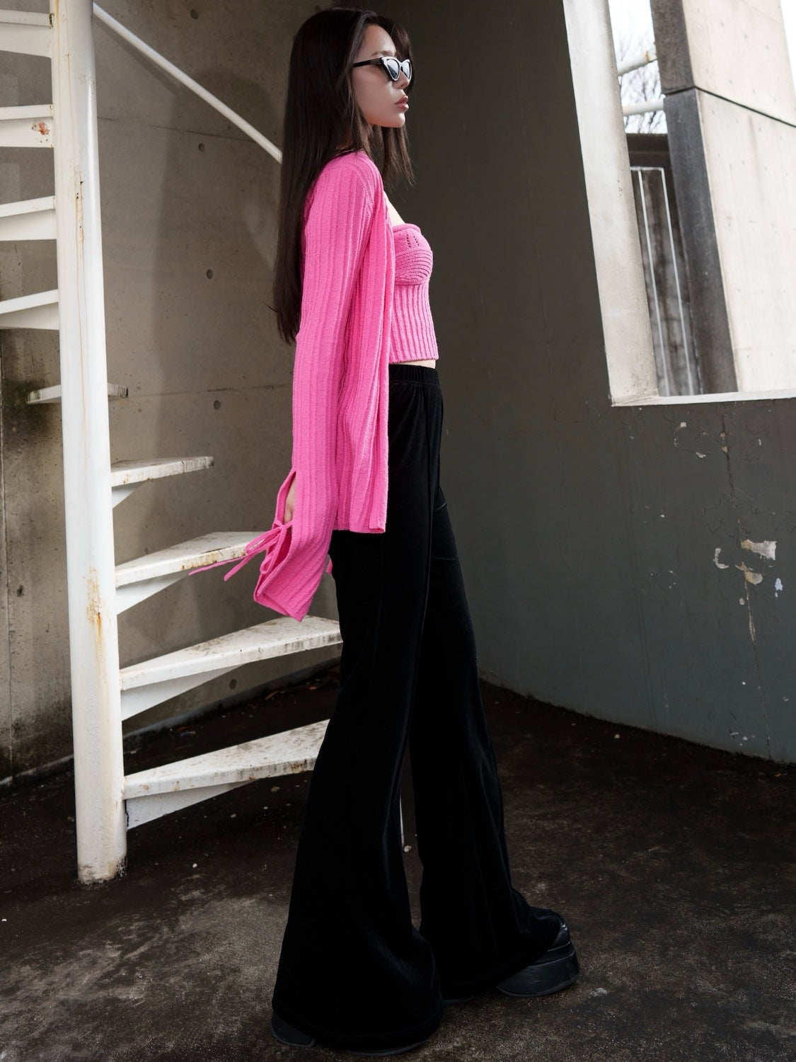 KNIT ビスチェ&カーデ Set Tops