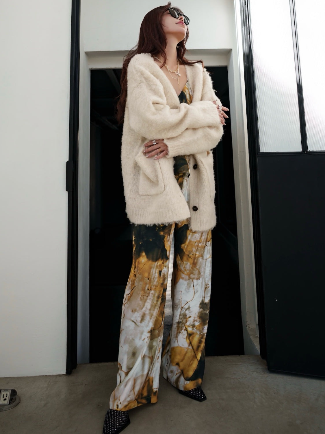 Aqua Flos Design Wide Pants