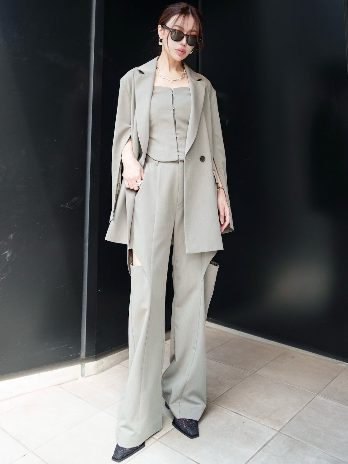 Oversized double-breasted jacket