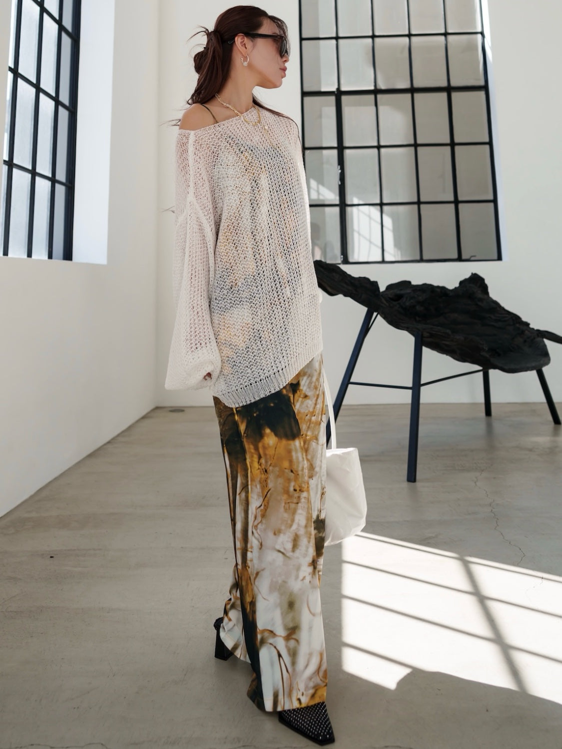 Aqua Flos Design Wide Pants