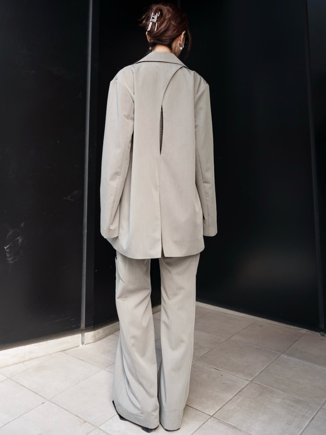 Side Hole Straight Slacks