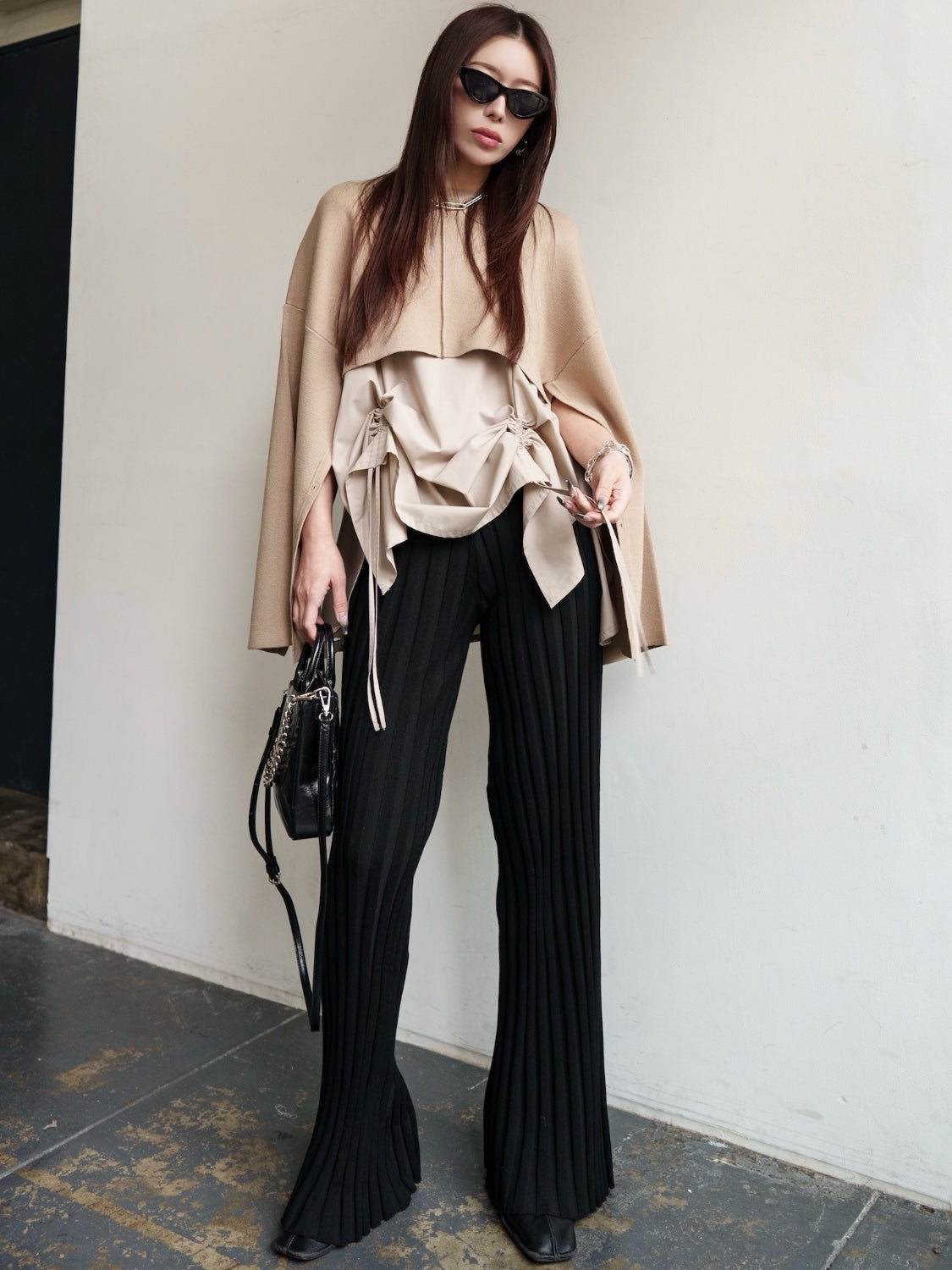 レイヤード KNIT & ブラウス セット