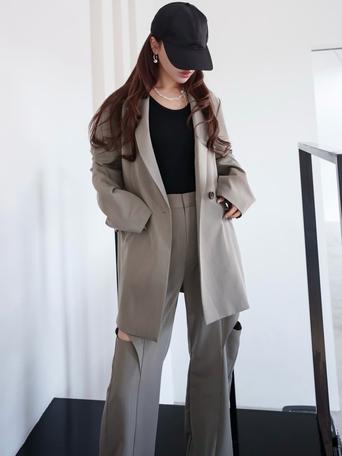 Oversized double-breasted jacket