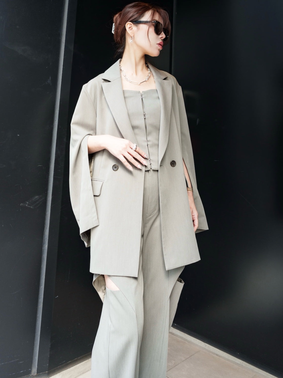 Oversized double-breasted jacket