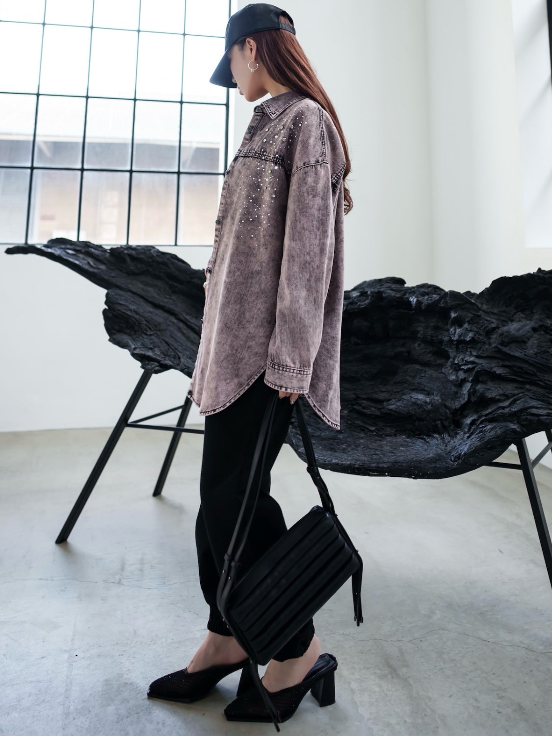 Gradient tone DENIM shirt
