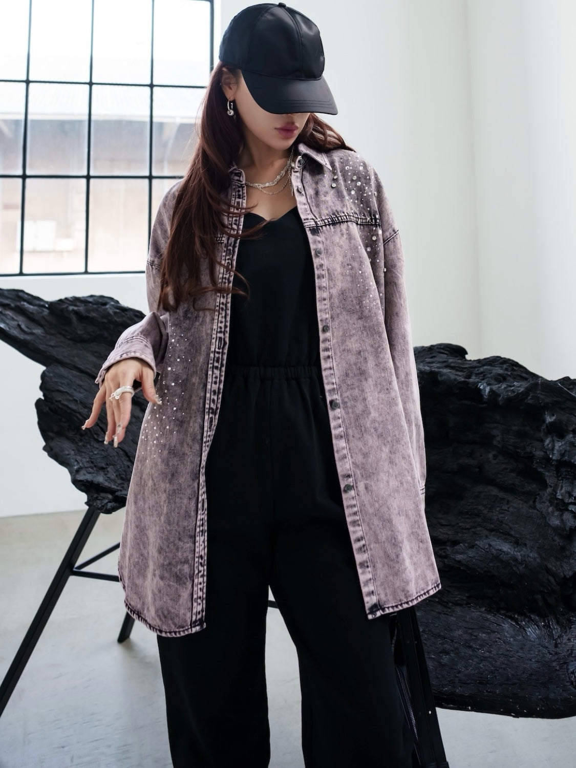 Gradient tone DENIM shirt