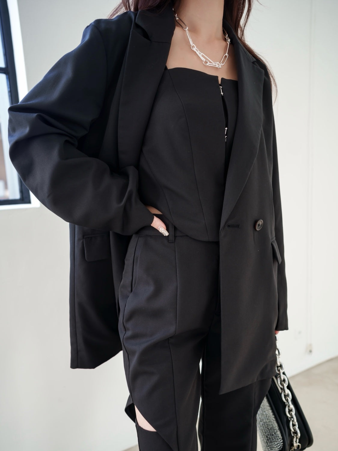 Oversized double-breasted jacket