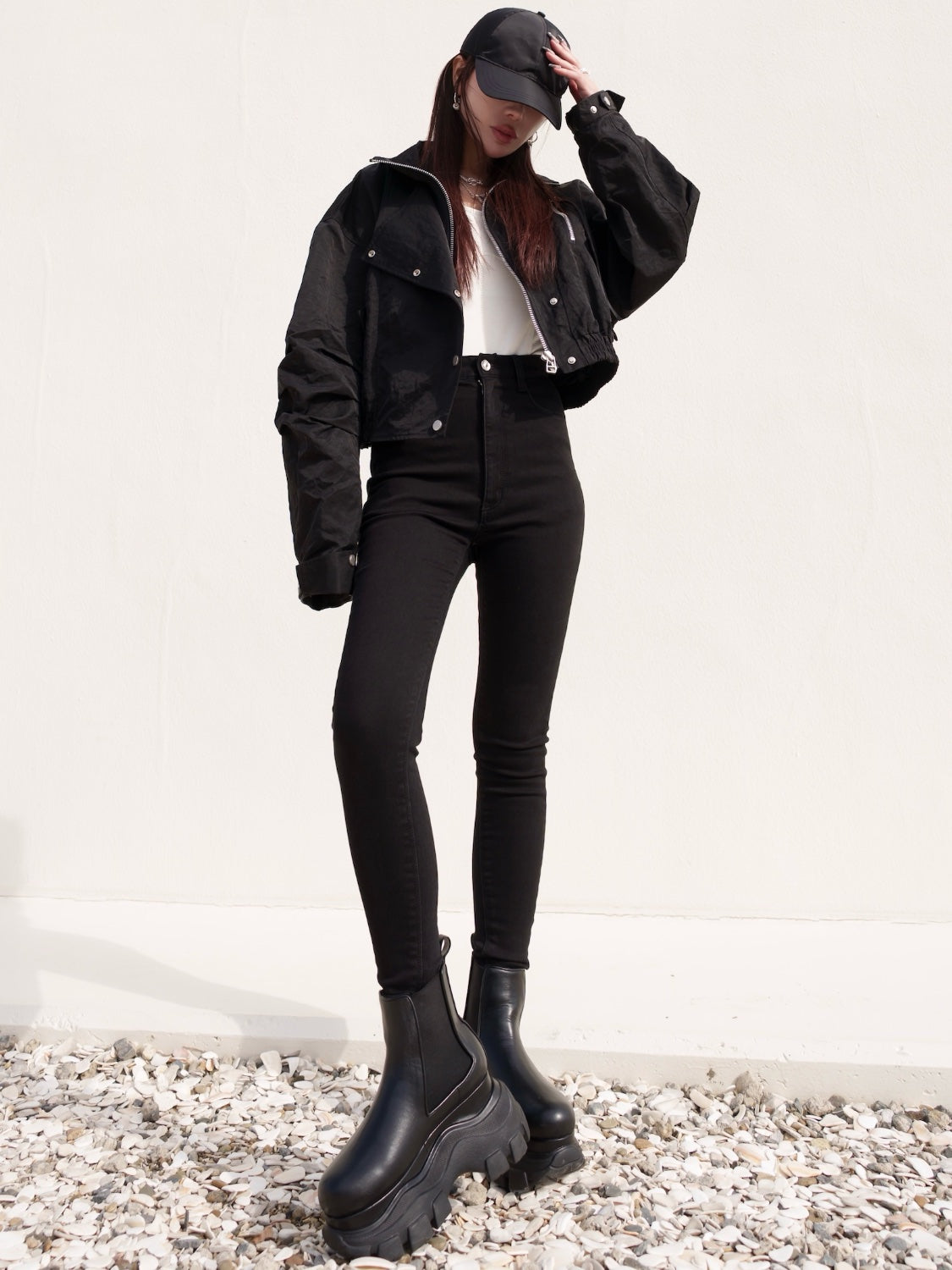 ミリタリー ライダースルック ブルゾン