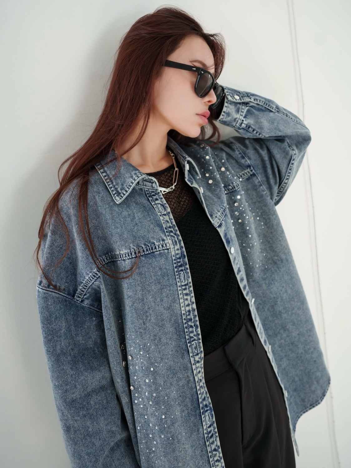 Gradient tone DENIM shirt
