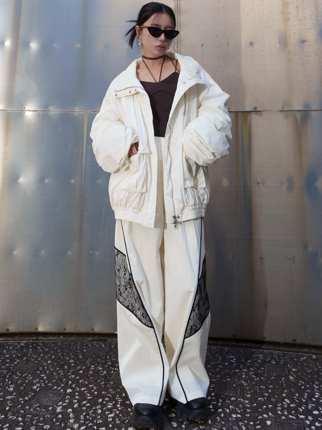 サイドレース Wide トラックパンツ