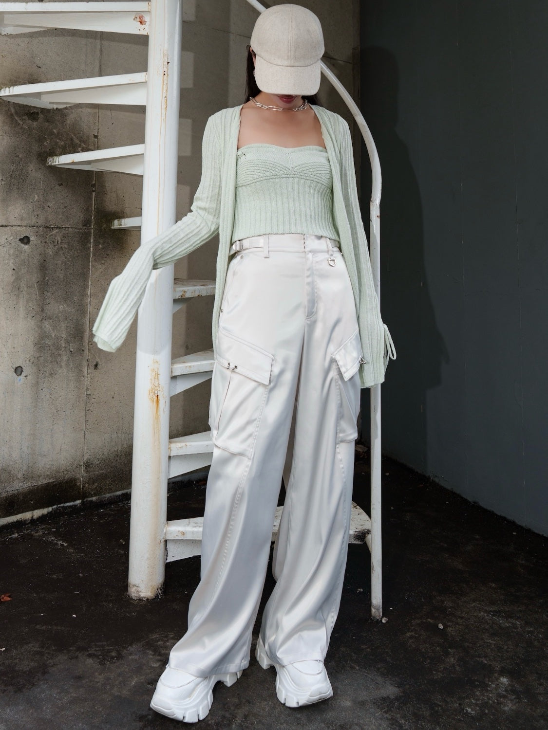 KNIT ビスチェ&カーデ Set Tops