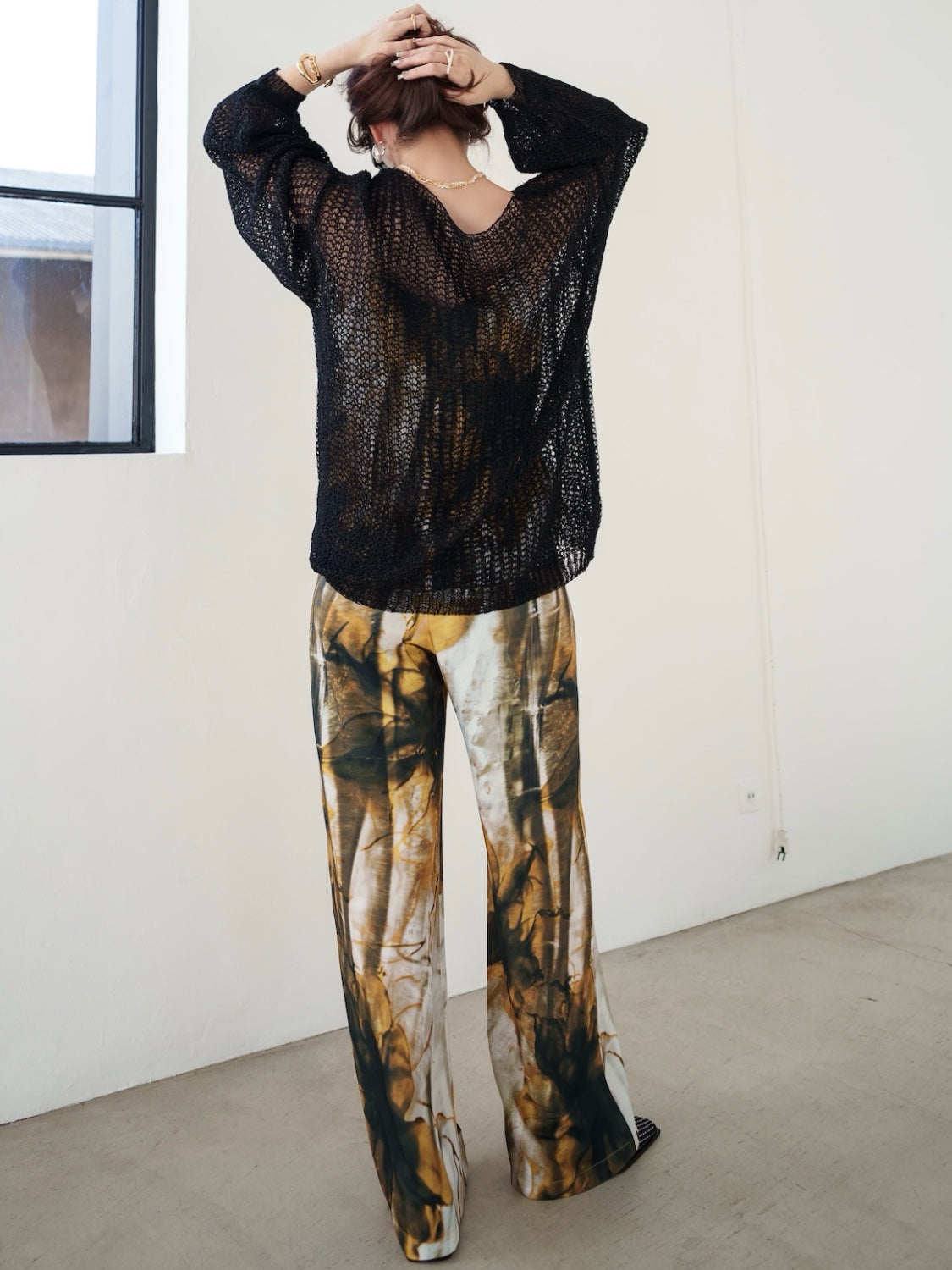 Aqua Flos Design Wide Pants