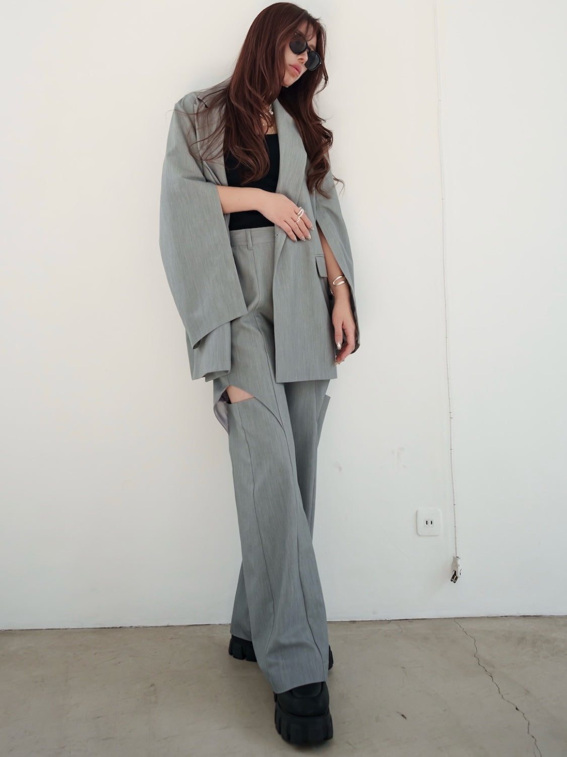 MODEL:159cm<br>着用サイズ:0<br>COLOR:グレー