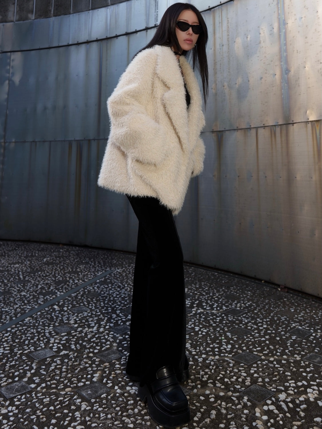 Suede ボンディング Fur コート