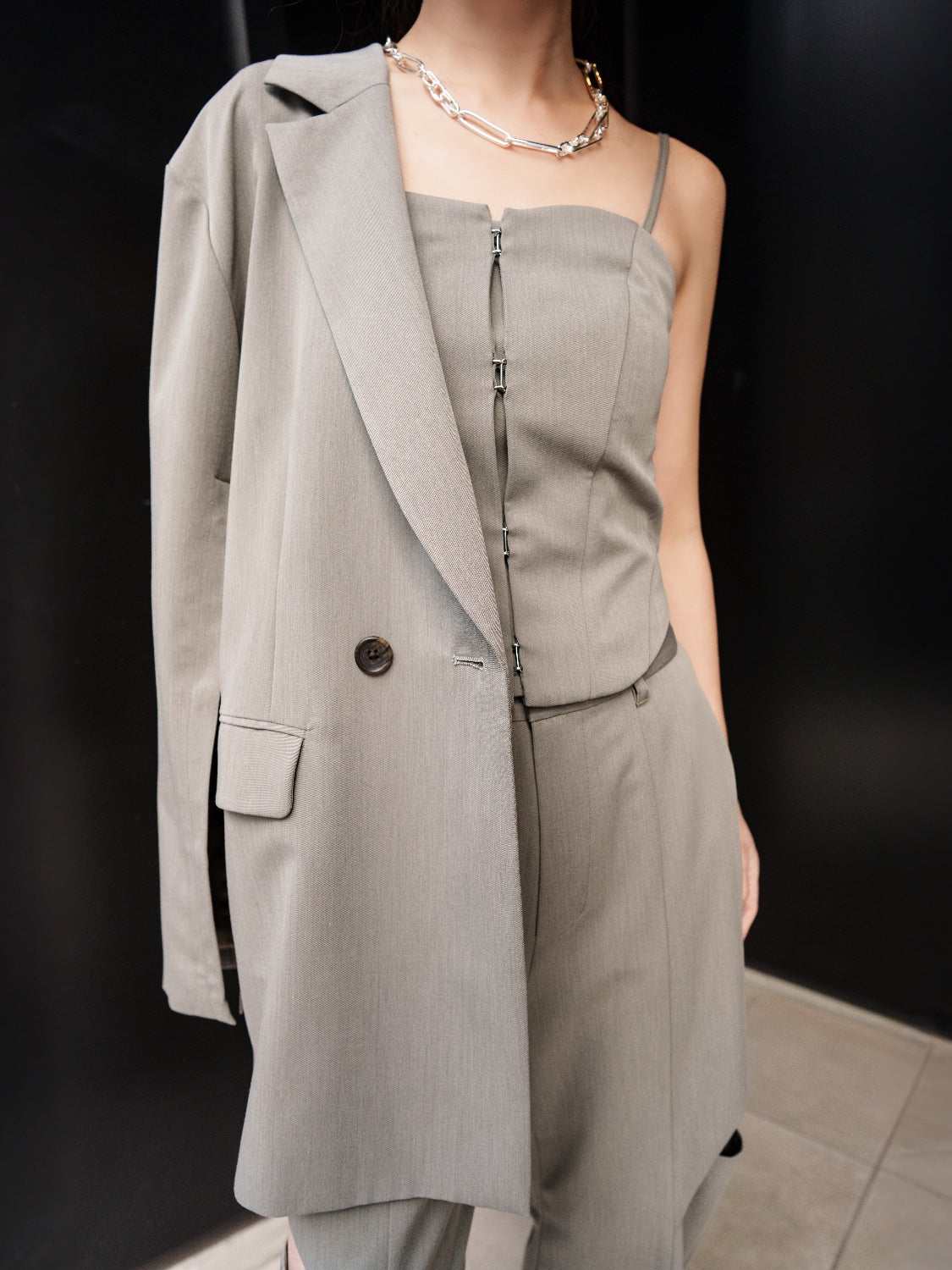 Oversized double-breasted jacket