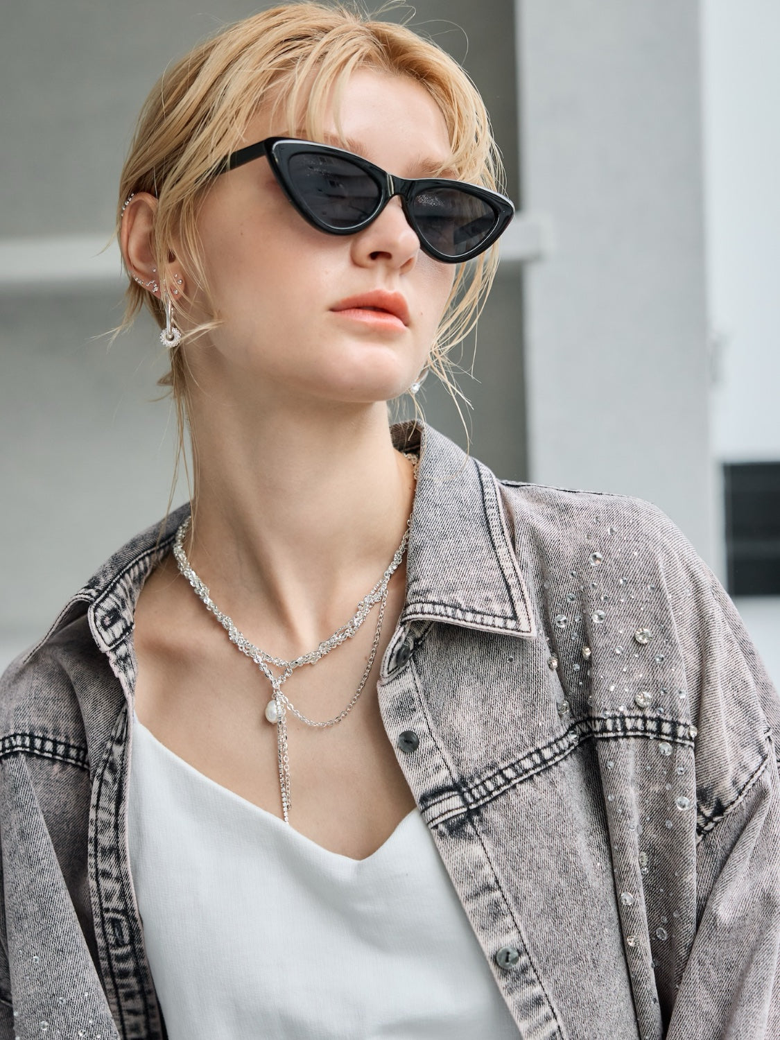 Twin Pavé Stone Ring and Earrings