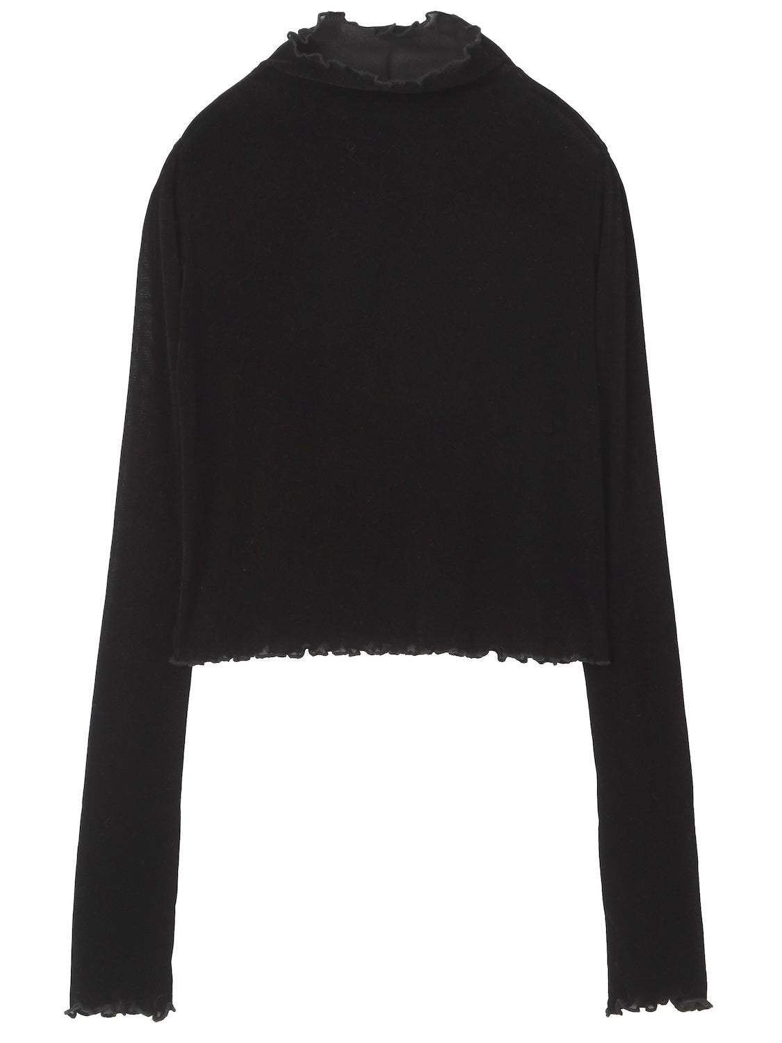 Tulle Flocked Sheer Top